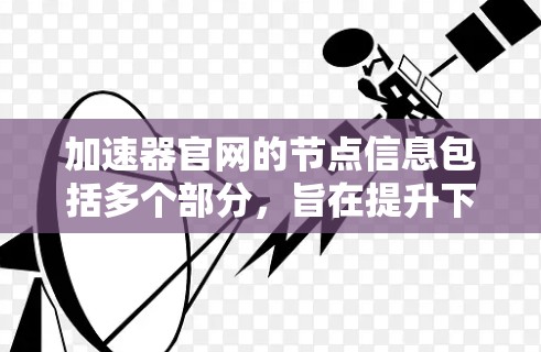 加速器官网的节点信息包括多个部分，旨在提升下载速度和安全性。以下是详细的解释