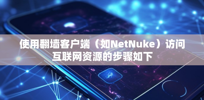 使用翻墙客户端（如NetNuke）访问互联网资源的步骤如下